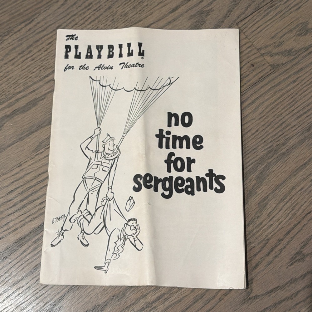 No Time for Sergeants Playbill Alvin Theatre Don Knotts Roddy McDowell Aug 1956